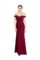 Sleeveless Off the Shoulder Soft Chiffon Mermaid Black Tie Prom Dress / Bridesmaid Dress Brighton