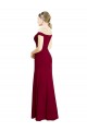 Sleeveless Off the Shoulder Soft Chiffon Mermaid Black Tie Prom Dress / Bridesmaid Dress Brighton