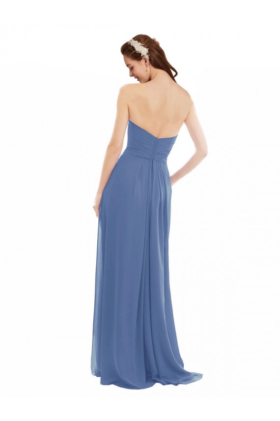 Sleeveless Windsor Blue Sweetheart Soft Chiffon A-Line Bridesmaid Dresses Brighton