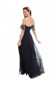 Cap Sleeves Off the Shoulder Soft Chiffon & Lace A-Line Formal Dress / Bridesmaid Dress Brighton