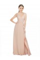 Sleeveless V-Neck Luxe Chiffon A-Line Bridesmaid Dress / Evening Dress Brighton