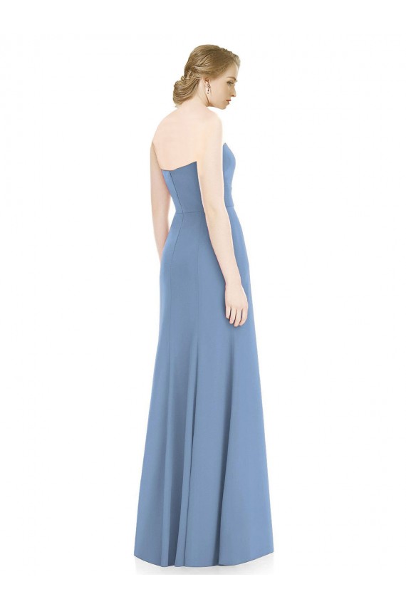 Sleeveless Dusty Blue Sweetheart Soft Chiffon Mermaid Bridesmaid Dress Brighton