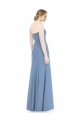 Sleeveless Dusty Blue Sweetheart Soft Chiffon Mermaid Bridesmaid Dress Brighton