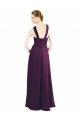 Sleeveless Grape Halter Neck Long Soft Chiffon A-Line Bridesmaid Dresses Brighton
