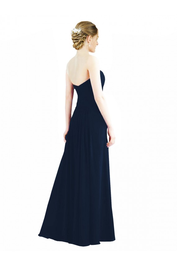 Sleeveless Smoke Green Sweetheart Soft Chiffon A-Line Bridesmaid Dress Brighton