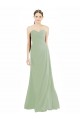 Sleeveless Smoke Green Sweetheart Soft Chiffon A-Line Bridesmaid Dress Brighton