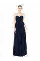 Sleeveless Dark Navy Sweetheart Low Back Chiffon A-Line Bridesmaid Dress / Evening Dress Brighton