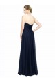 Sleeveless Dark Navy Sweetheart Low Back Chiffon A-Line Bridesmaid Dress / Evening Dress Brighton