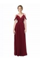 Sleeveless Off the Shoulder Low Back Chiffon A-Line Bridesmaid Dress / Evening Dress Brighton
