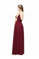 Sleeveless Off the Shoulder Low Back Chiffon A-Line Bridesmaid Dress / Evening Dress Brighton