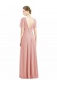 Short Sleeves V-Neck V-Back Soft Chiffon A-Line Bridesmaid Dress / Formal Dress Brighton