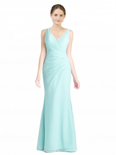 Sleeveless V-Neck Soft Chiffon & Lace Mermaid Bridesmaid Dress Brighton
