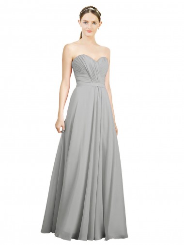 Sleeveless Sweetheart Open Back Soft Chiffon A-Line Bridesmaid Dresses Brighton