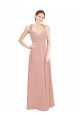 Sleeveless Bliss Pink Sweetheart Open Back Chiffon A-Line Bridesmaid Dress / Evening Dress Brighton