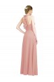 Sleeveless Bliss Pink Sweetheart Open Back Chiffon A-Line Bridesmaid Dress / Evening Dress Brighton
