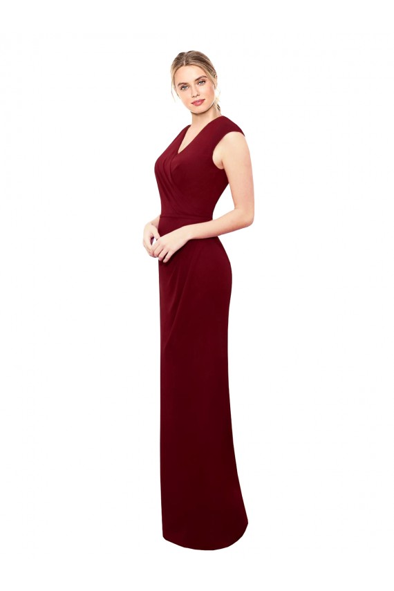 Sleeveless V-Neck Keyhole Back Soft Chiffon Mermaid Prom Dress / Bridesmaid Dress Brighton