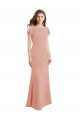 Sleeveless Boat Neck Low Back Soft Chiffon Mermaid Prom Dress / Bridesmaid Dress Brighton