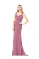 Sleeveless Sweetheart Low Back Soft Chiffon Sheath Prom Dress / Bridesmaid Dress Brighton
