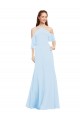 Cold Shoulder Halter Neck Soft Chiffon A-Line Formal Dress / Bridesmaid Dress Brighton