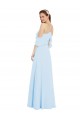 Cold Shoulder Halter Neck Soft Chiffon A-Line Formal Dress / Bridesmaid Dress Brighton