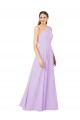 Sleeveless One Shoulder Soft Chiffon Sheath Formal Evening Gown / Bridesmaid Dress Brighton