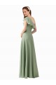 Flutter Sleeves One Shoulder Soft Chiffon A-Line Bridesmaid Dress Brighton