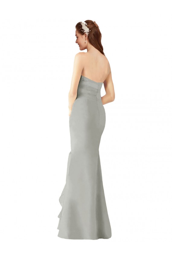 Sleeveless Dark Navy Sweetheart Soft Chiffon Sheath Bridesmaid Dress Brighton