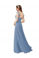 Cap Sleeves V-Neck Soft Chiffon A-Line Bridesmaid Dress Brighton