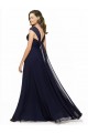 Sleeveless Dark Navy Sweetheart Chiffon A-Line Bridesmaid Gowns Brighton
