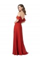 Sleeveless Red Sweetheart V-Back Soft Chiffon A-Line Bridesmaid Dress Brighton