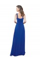 Sleeveless Royal Blue Square Neck Soft Chiffon A-Line Bridesmaid Dress Brighton