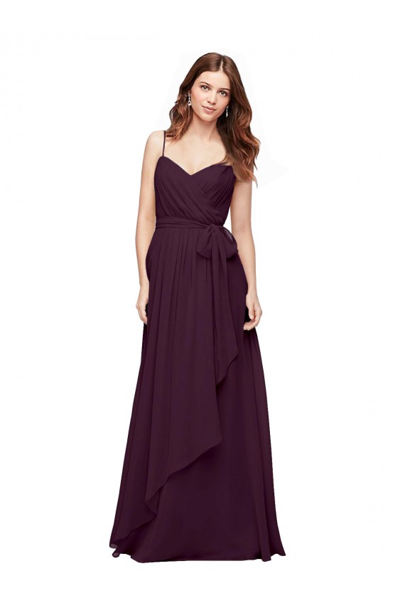 Sleeveless V-Neck Soft Chiffon A-Line Bridesmaid Dress / Formal Dress Brighton