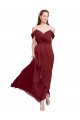 Sleeveless Off the Shoulder Soft Chiffon Sheath Formal Dress / Bridesmaid Dress Brighton