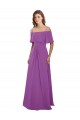 Flutter Sleeves Off the Shoulder Soft Chiffon A-Line Bridesmaid Dress Brighton