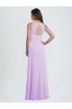 Sleeveless Halter Neck Keyhole Back Soft Chiffon A-Line Bridesmaid Dress / Formal Dress Brighton