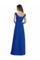Sleeveless Royal Blue V-Neck Chiffon A-Line Bridesmaid Dress / Evening Dress Brighton