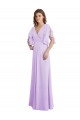 Split Sleeves V-Neck V-Back Soft Chiffon A-Line Bridesmaid Dress Brighton
