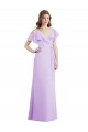 Cold Shoulder V-Neck V-Back Soft Chiffon A-Line Bridesmaid Dresses Brighton