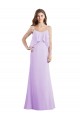 Sleeveless Spaghetti Straps Low Back Chiffon A-Line Bridesmaid Dress / Evening Dress Brighton