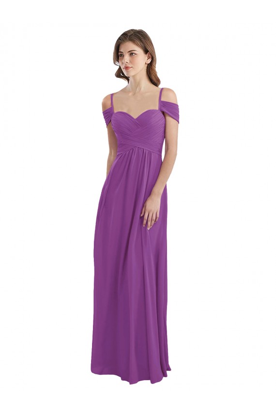 Cold Shoulder Sweetheart Soft Chiffon A-Line Bridesmaid Dress Brighton