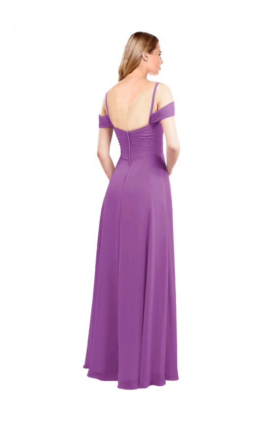Cold Shoulder Sweetheart Soft Chiffon A-Line Bridesmaid Dress Brighton