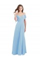 Cold Shoulder Spaghetti Straps Low Back Soft Chiffon A-Line Bridesmaid Dress Brighton