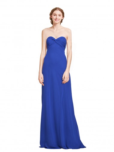 Sleeveless Sweetheart Soft Chiffon A-Line Bridesmaid Gown Brighton