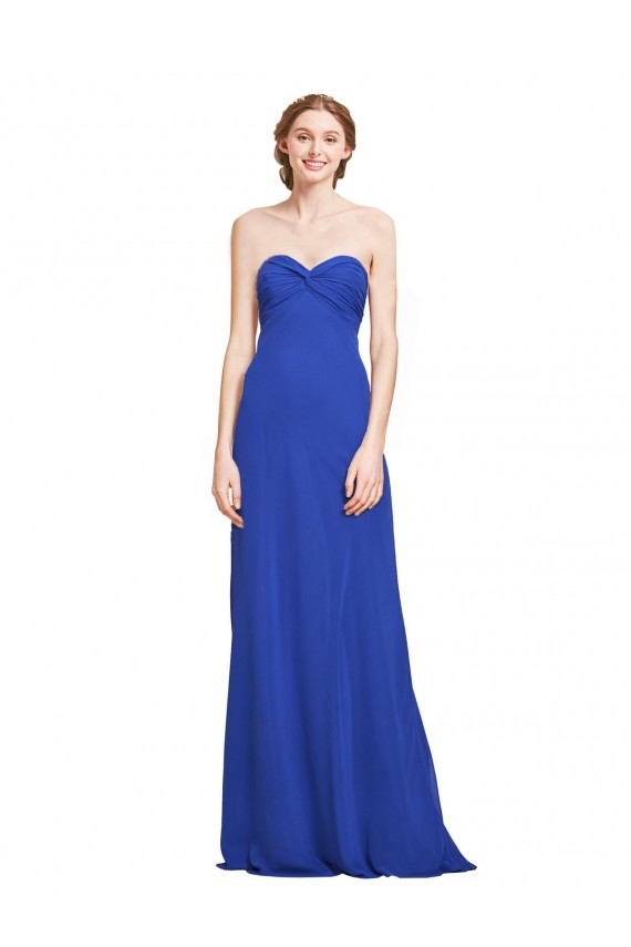 Sleeveless Sweetheart Soft Chiffon A-Line Bridesmaid Gown Brighton