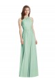 Sleeveless Halter Neck Open Back Soft Chiffon A-Line Semi Formal Evening Dress / Bridesmaid Dress Brighton