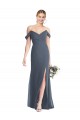 Sleeveless Off the Shoulder Low Back Soft Chiffon Trumpet Bridesmaid Dress Brighton