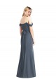 Sleeveless Off the Shoulder Low Back Soft Chiffon Trumpet Bridesmaid Dress Brighton