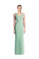 Sleeveless V-Neck Tie Back Soft Chiffon Trumpet Bridesmaid Dress Brighton