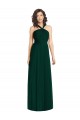 Sleeveless Ever Green Halter Neck Soft Chiffon A-Line Bridesmaid Dress Brighton