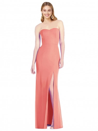 Sleeveless Desert Rose Sweetheart Soft Chiffon Trumpet Bridesmaid Dress Brighton